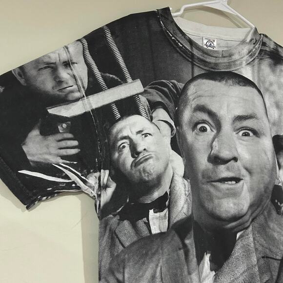 Vintage 1998 The Three Stooges AOP Shirt - Picture 3 of 6